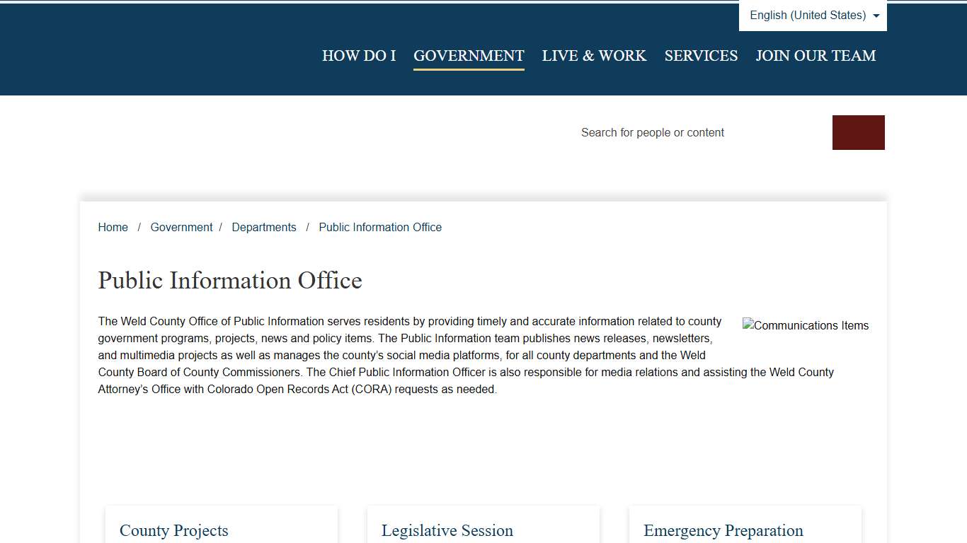 Public Information Office – Weld County