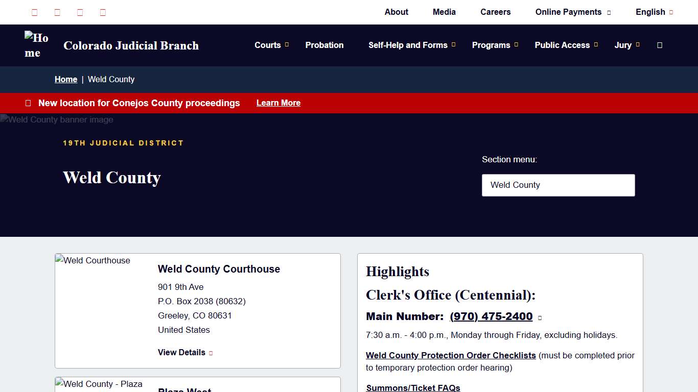 Weld County Colorado Judicial Branch