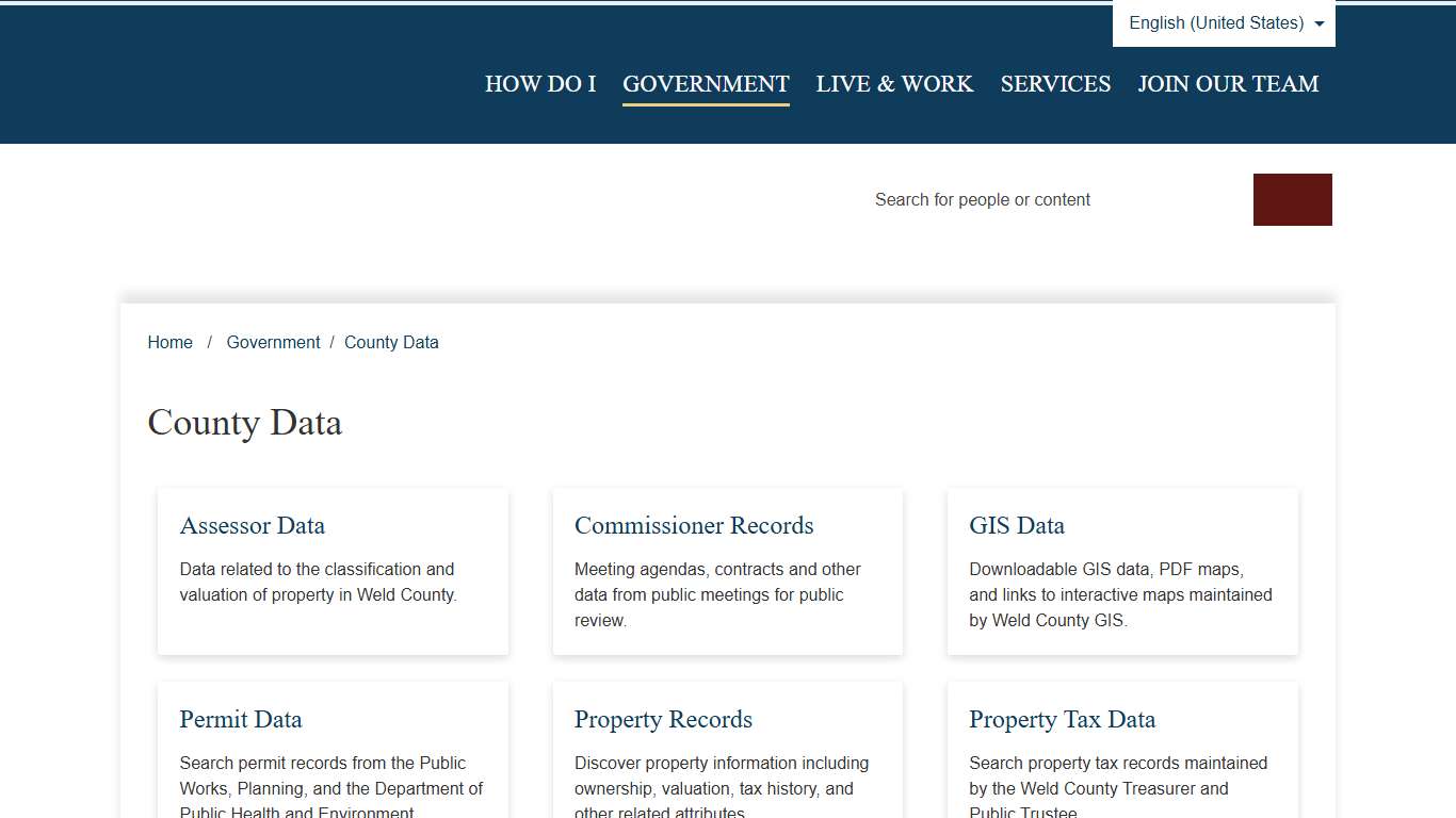 County Data – Weld County