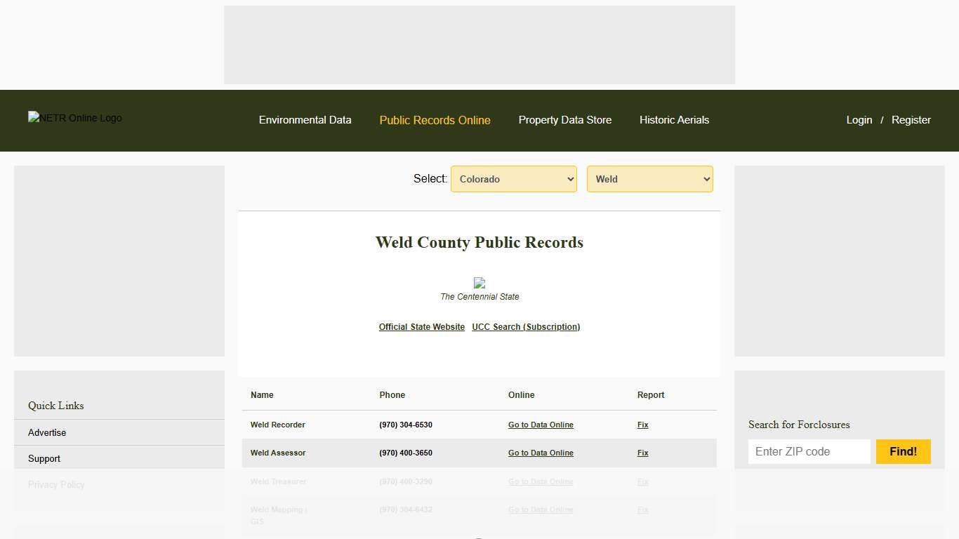 NETR Online • Weld • Weld Public Records, Search Weld Records, Weld Property Tax, Colorado Property Search, Colorado Assessor